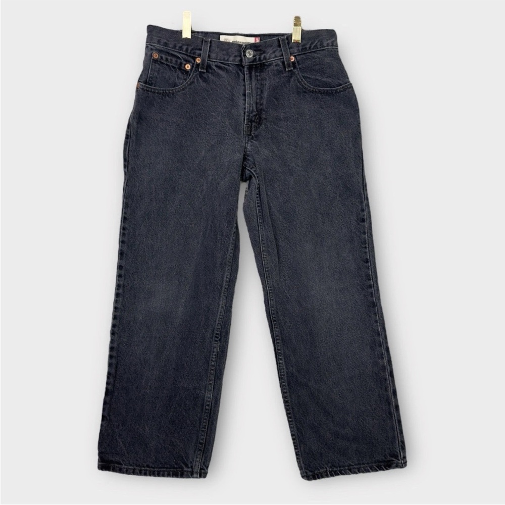 Vintage Levi's 550 Relaxed Fit Tapered Leg Jeans Men's Sz 29x25 Black Grunge